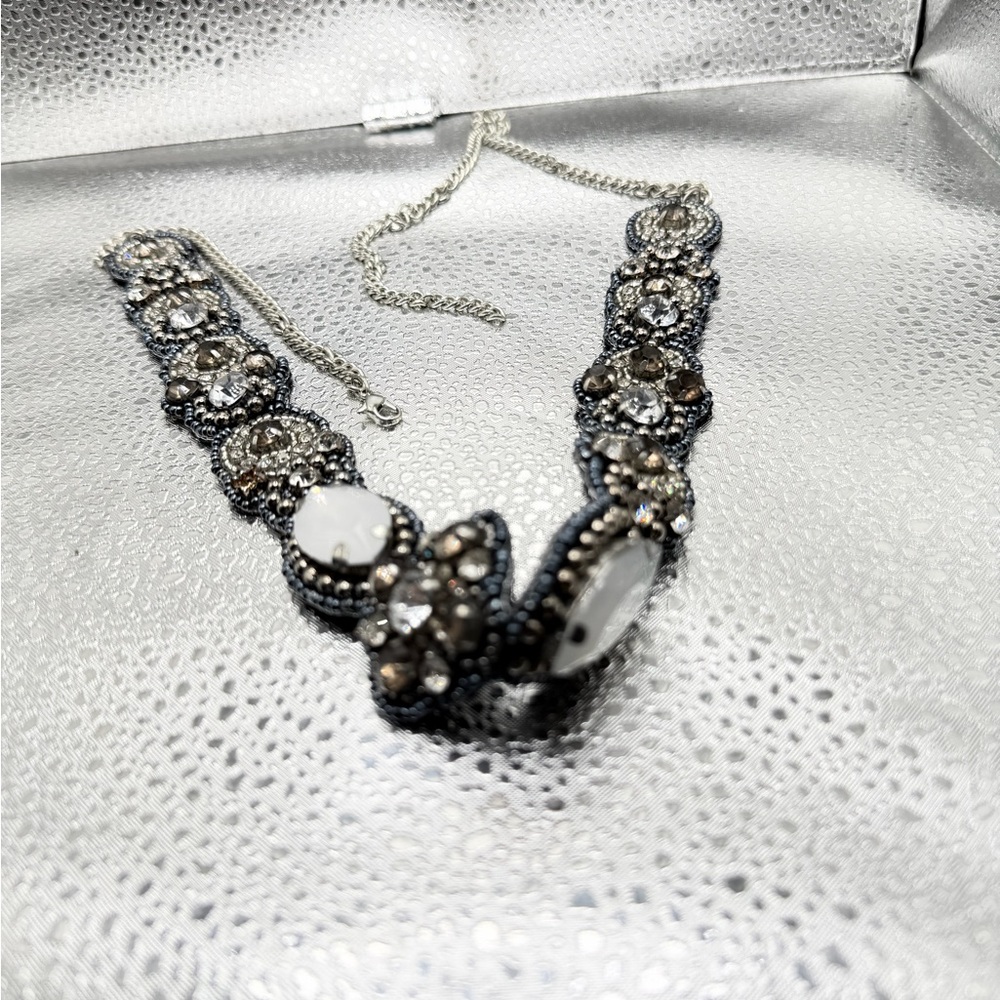 Elegant Silver and White Belt